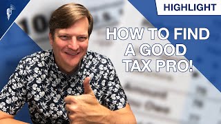 How to Find a Good Tax Professional