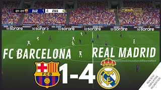 [Last minutes] FC Barcelona 1-4 Real Madrid Final Super Cup  2024 • Game Simulation & Recreation