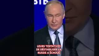 Poutine : leurs tentatives de déstabiliser la Russie sur tous les domaines a échoué #russieoccident