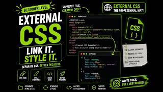 External CSS in HTML | Link CSS File | CSS Tutorial for Beginners