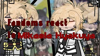 || Fandoms react to eachother || Mikaela Hyakuya || 3/8 || 2X SPEED || RUSHED ||