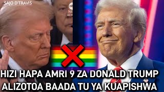 Hizi hapa AMRI 9 za DONALD TRUMP baada tu ya kuapishwa kuwa Rais wa 47 wa Marekan