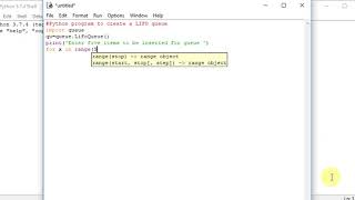 Python program to create a LIFO queue