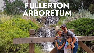 Fullerton Arboretum with Kids - Trees, Plants, Stream, Pond, Waterfall, & Turtles