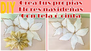 COMO HACER FLORES NAVIDEÑAS FÁCILES  PART#2/IDEAS DE NAVIDAD 2019 /IDEAS PARA NAVIDAD