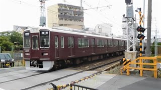 2022.06.19 阪急 1300系1307F 普通大阪梅田行き通過 摂津市駅～正雀駅間 正音寺踏切 阪急電鉄 阪急電車