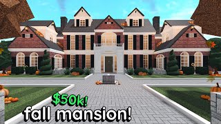 Fall Bloxburg MANSION Build: 2 Story House Tutorial *WITH VOICE*