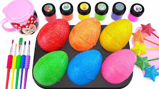 Satisfying Video | Rainbow Mixing All Lollipop \u0026 Color EGGS From Rainbow Hearts Candy \u0026 Cutting ASMR