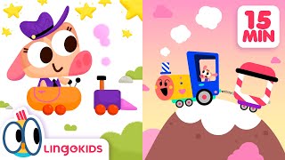 ABC TRAIN SONG 🚂 + More vehicle songs for kids | Lingokids