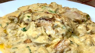 Creamy Garlic Mushroom Sauce | mushroom How To Make Recipe | hassan food recipe |