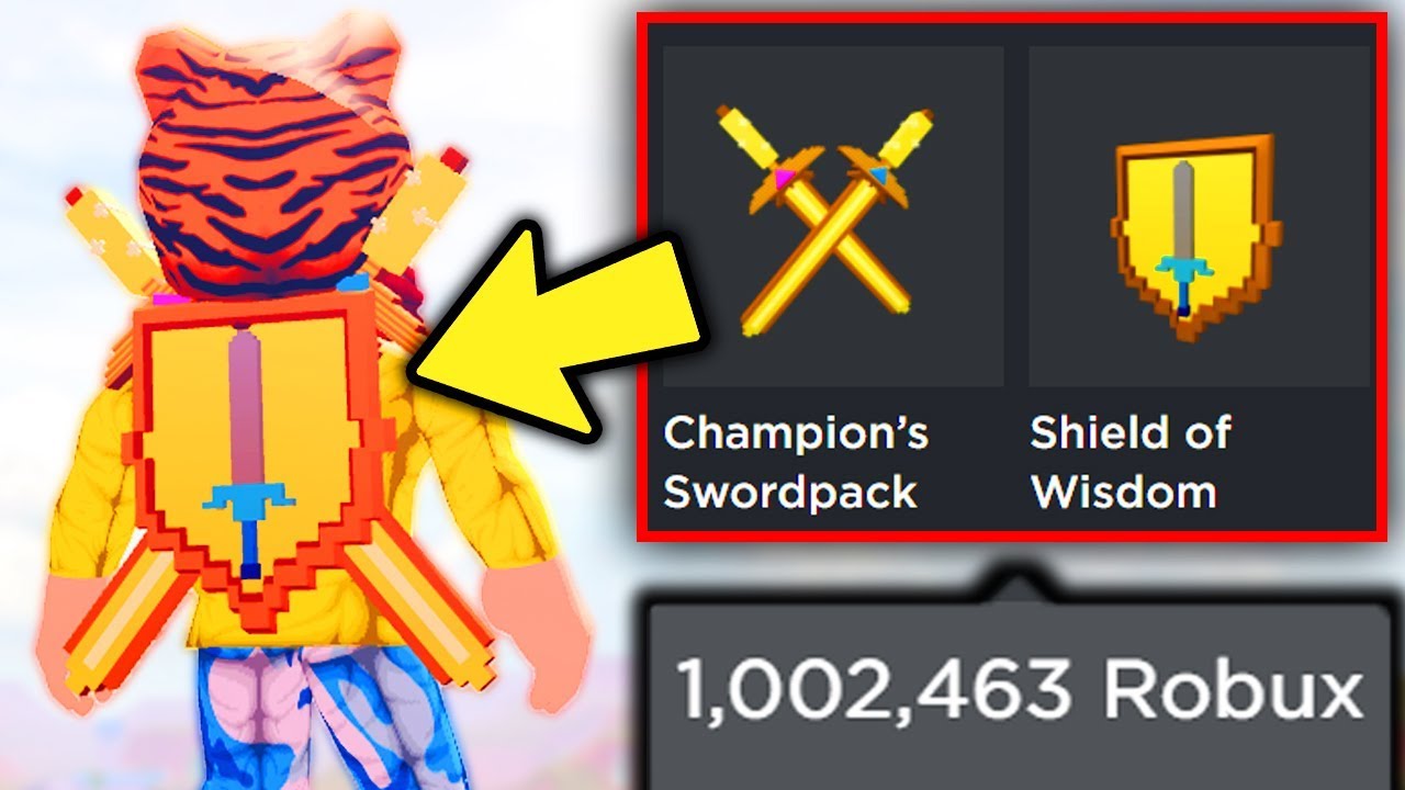 I Got The SHIELD OF WISDOM & CHAMPION'S SWORDPACK! (1 Million Robux ...