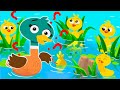 Five Little Ducks Song | Funny Bunny Compilation - Canciones Infantiles ES