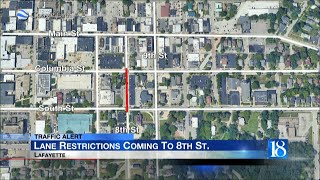 Lane Restrictions Coming To 8th St.