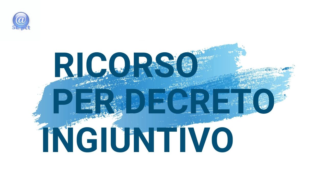 Ricorso Per Decreto Ingiuntivo Con SLpct - YouTube