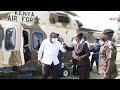 SEE HOW PRESIDENT UHURU LANDED AT THIKA BARRACKS TODAY ABOARD KENYA AIR FORCE CHOPPER!!