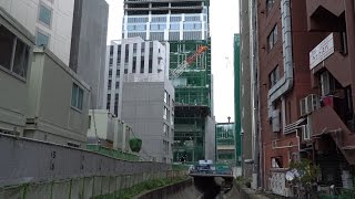 渋谷ストリーム（SHIBUYA STREAM）の建設状況（2017年5月14日）