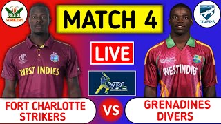 Fort Charlotte Strikers Vs Grenadines Divers Live | FCS vs GRD | Vincy Premier League