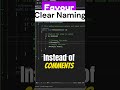 Clean Code 101 | Clear Naming - Instead of Comments #cleancode