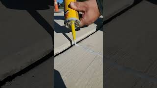 Concrete crack water proofing.  \