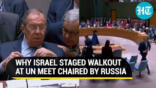 Israel walks out of UNSC meet chaired by Russia; 'Can't sit and listen to...' | Watch