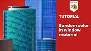 Random color in window material Blender tutorial
