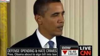 Obama Signs Matthew Shepard Hate Crimes Bill Into Law - 10-28-09