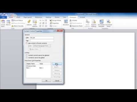 How to Create a Drop Down List in Word How to Create a Drop Down List in Word