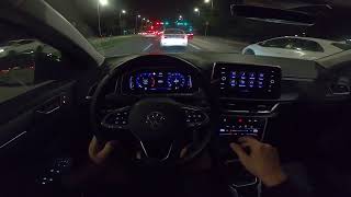 Volkswagen T-ROC 2022 DRIVING at night (AMBIENT light \u0026 digital cockpit)