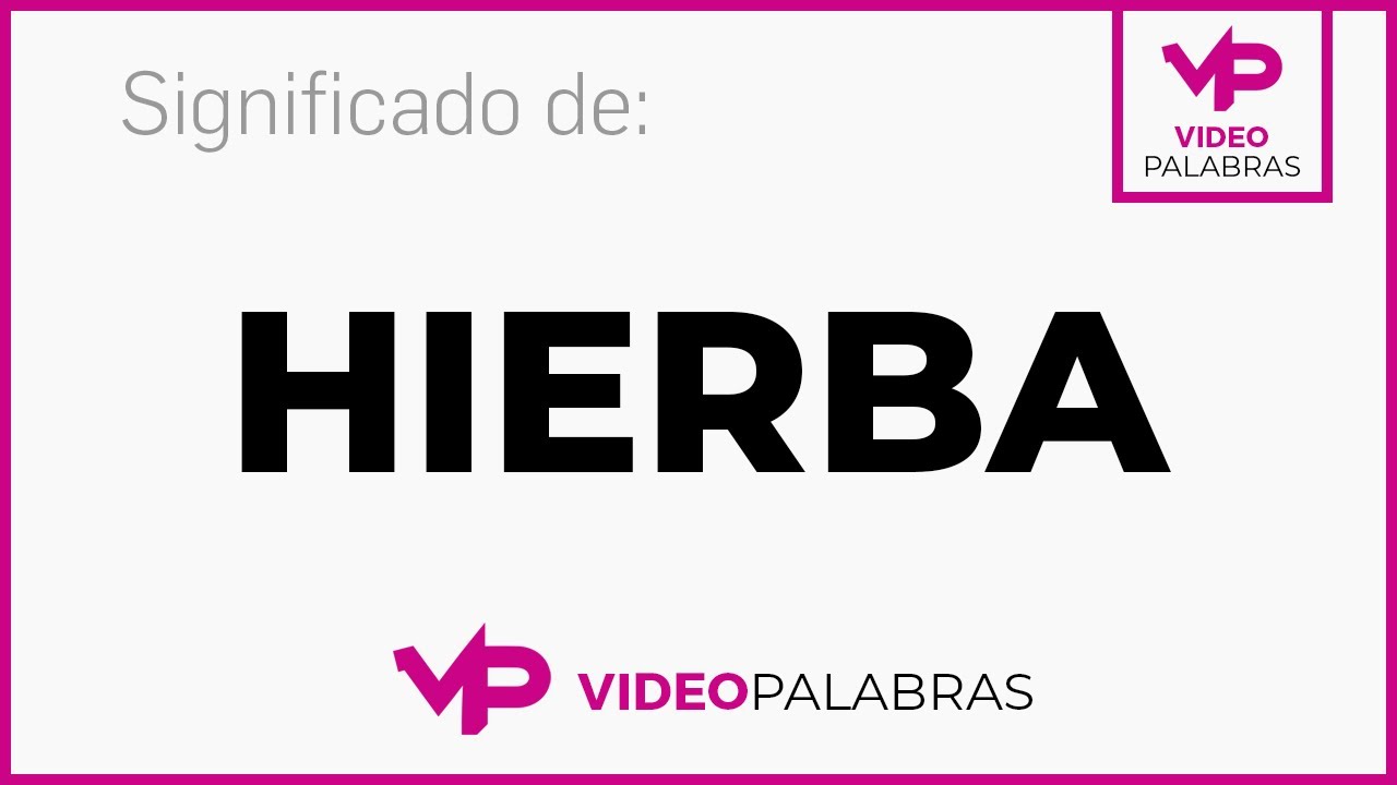 Qué Significa HIERBA - Significado De HIERBA - Video Palabras ...