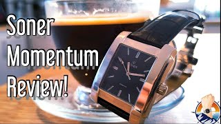 Square Swedish Subtlety! Soner Momentum Review. #dresswatch #kickstarter