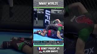 ✅️🇫🇷Benoit Prigent a gagné contre 🇷🇸 Aladin Ibrovic par TKO au Round 3 #2023MMAWorlds