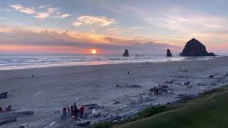 Cannon Beach Oregon Sunset - Wallpaper Scenery