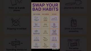 Swap your bad habits#healthtips #betterlifestylehabits #healthcare #healthyhabbits #healthyfood