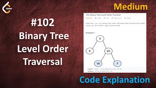 Binary Tree Level Order Traversal | Live Coding with Explanation | Leetcode - 102