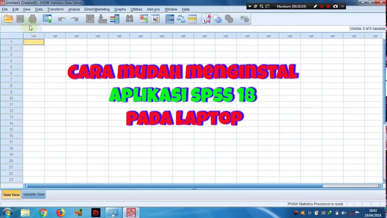 Cara Menginstal Program Spss Pada Laptop Youtube