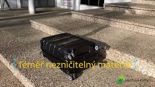 Test odolnosti cestovního kufru T-class. Crash test of suitcase T-class