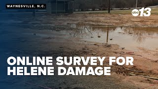 Waynesville's online survey for Helene damage