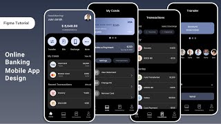 Online Banking Mobile App Design in Figma | Figma Tutorial