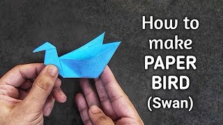 Simple & Easy Origami Paper Bird (Swan) for Kids | Origami/Paper Folding Craft Ideas & Tutorials.