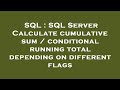 SQL : SQL Server Calculate cumulative sum / conditional running total depending on different flags