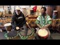 Ghana Dun set - Silk and Vegan Djembe - Nova