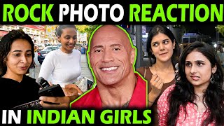 😍Indian Girl's Reaction 💋To Dwayne Johnson Photo : Public Reaction #therock #dwaynejohnson #evabytes