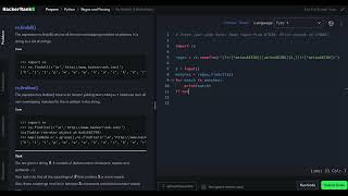 Hackerrank Python Solution #4 Regex and Parsing - Re.findall() & Re.finditer()