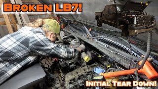 LB7 Duramax Engine Upgrades And Fix Part 1! Initial Tear Down!