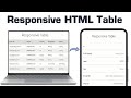 How to create responsive HTML Table with CSS