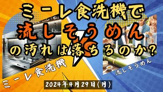 【食器洗いルーティン】流しそうめんの汚れはミーレ食洗機で落ちるのか？