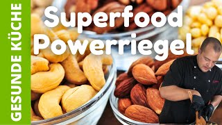 Gesunde Snacks zum Abnehmen | SUPERFOOD POWERRIEGEL selber machen 😮