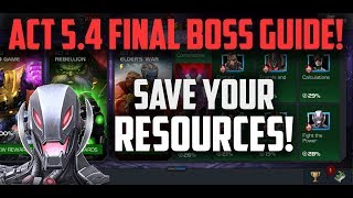 How to Fight the Act 5.4 Final Boss! - Marvel Contest of Champions