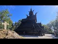 Fantoft Stave church  (Fantoft Stavkirke)  in  Bergen , Norway.