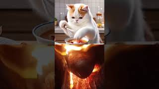 Title:Cute Cat Goes Fishing, Cooks Delicious Meal \u0026 Enjoys Cozy Home! 🐱🎣🔥🏡 #cat #cutecat #funny